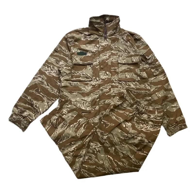 Herren Desert Tiger Stripe Camo Taktischer Anzug BDU Militär Uniform Kampfjacke Cargohose Set Airsoft Paintball Jagdausrüstung