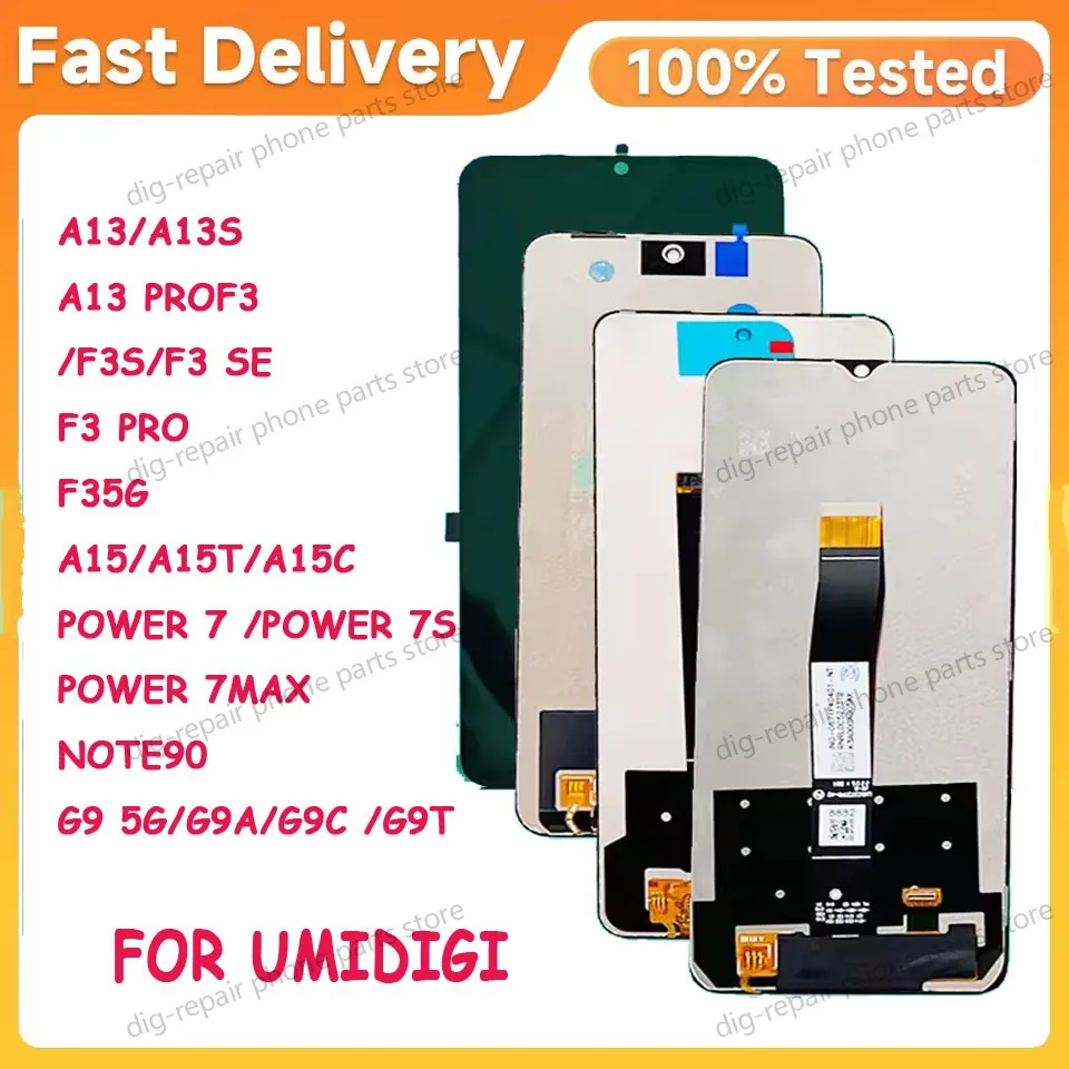 Pantalla LCD Táctil para UMIDIGI A13 PRO, A13S, A15, A15 PRO, A15T, A15C, F3, F3SE, POWER 7 MAX, Power 7s, G9, G9A