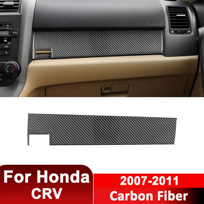 

For Honda CRV 2007-2011 Carbon Fiber Car Co-Pilot Dashboard Panel Trim Cover Decorative Sticker Auto Interior Accessories