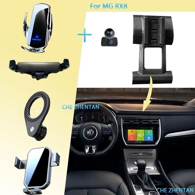 

Car Mobile Phone Holder for MG RX8 2019 2020 2021 2022~2025 360° Rotating Car Vehicle Phone Mounts Navigation Stand Accessories