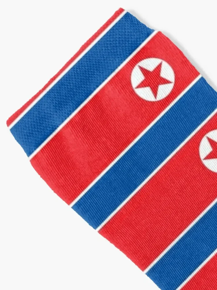 North Korean Flag, DPRK Socks Thermal man winter shoes christmass gift soccer anti-slip Men's Socks Luxury Women's