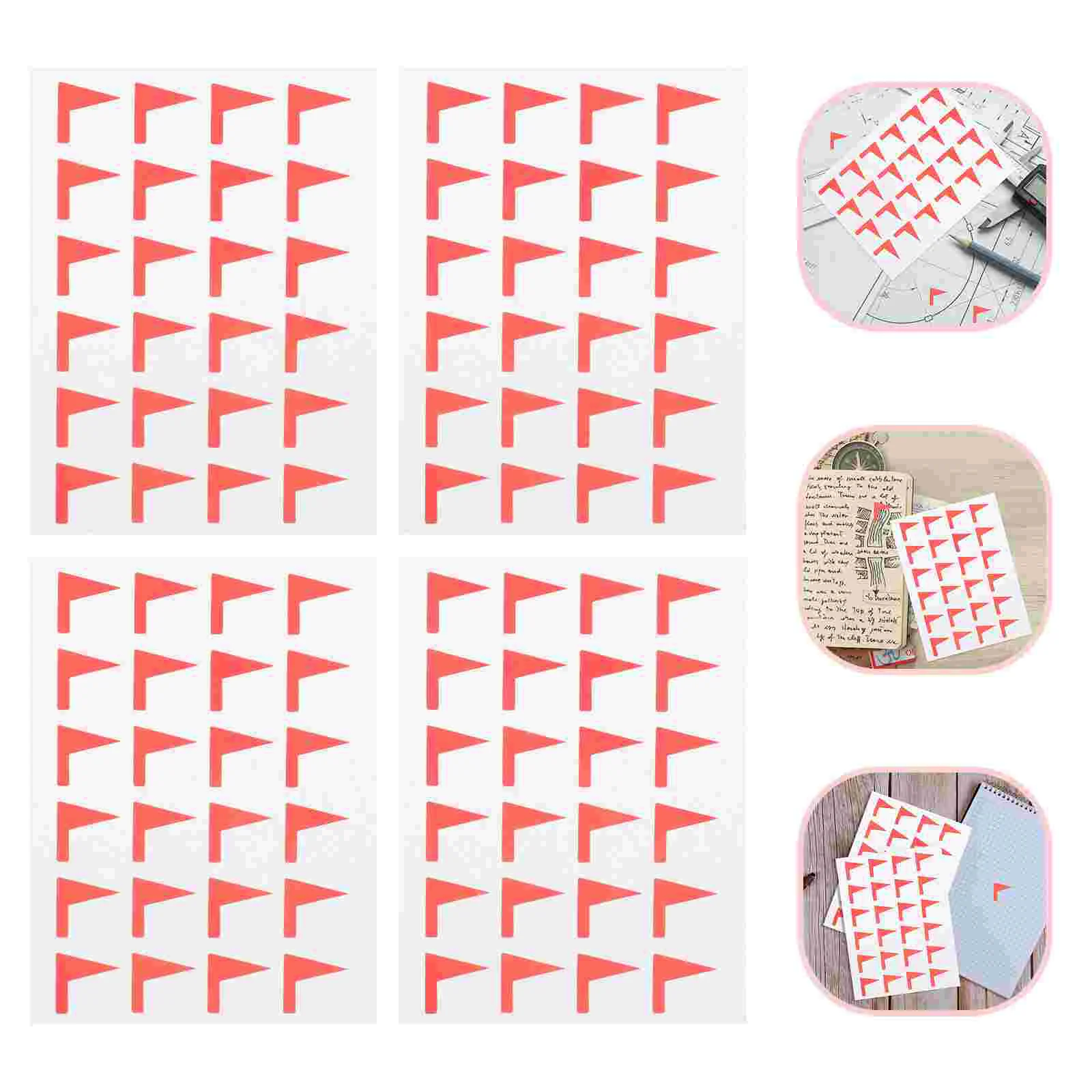 12 Sheets Banner Mini Flags Small Map Decals Paper Label Marking Sticker Marker Stickers