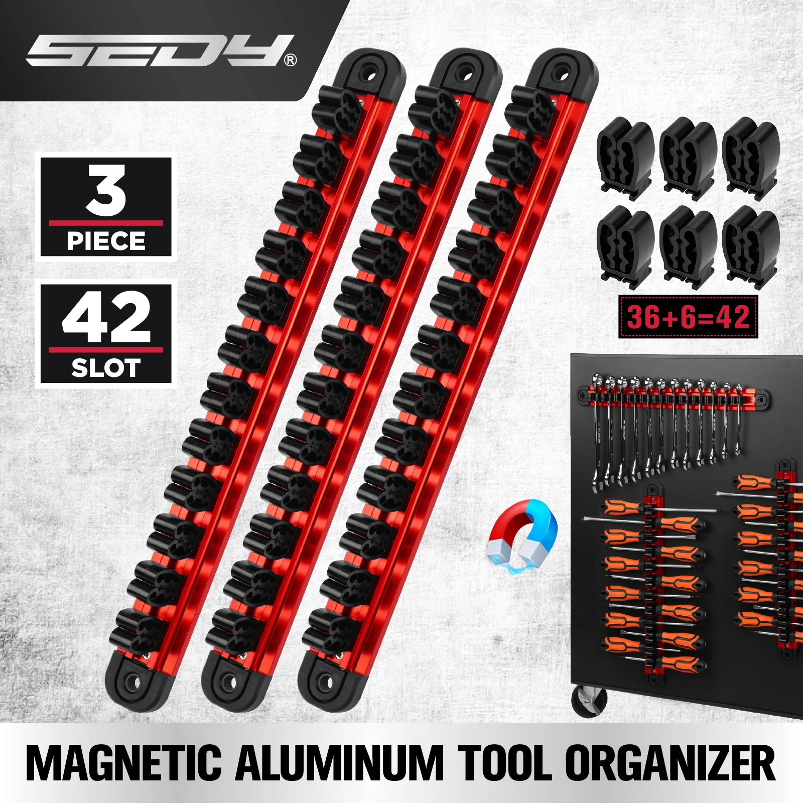 Drawer Slide Pair - SEDY Organizador Magnético para Chaves de