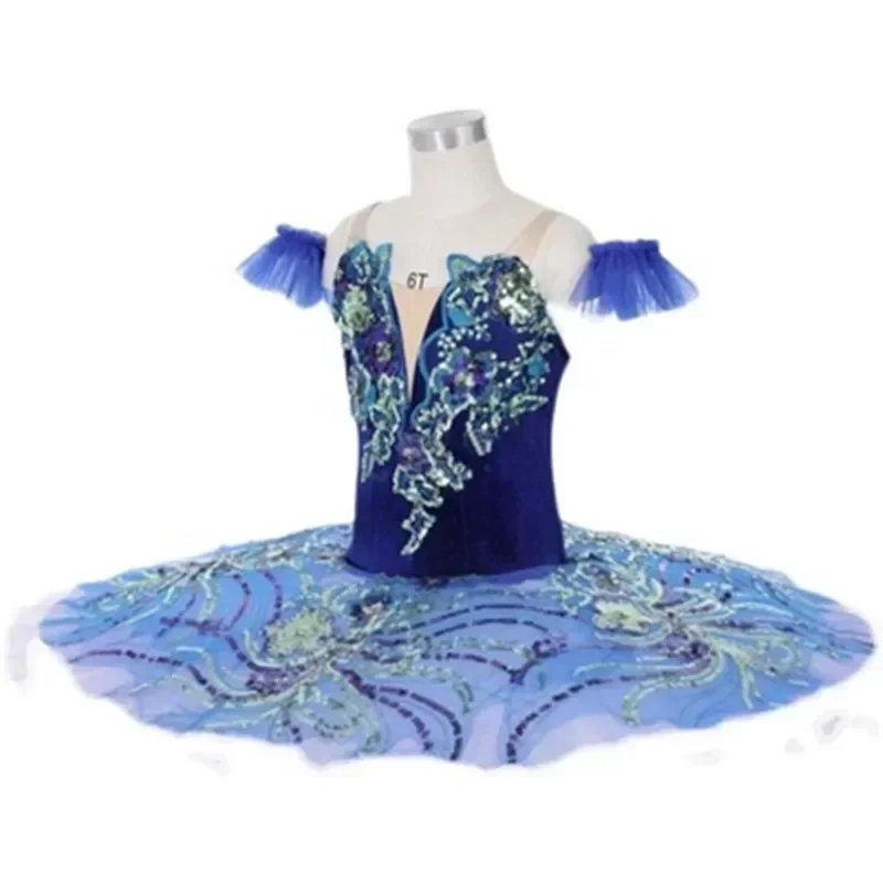 New Ballet Competiton Tutu Skirt Royal Blue Bird Grad Professional Women Pink Classical Pancake Tutu Purple Costume Dress