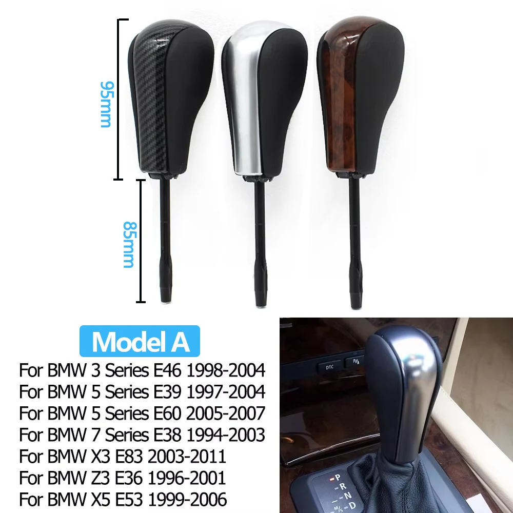 Car Automatic Gear Shift Knob Lever Stick Replacement For BMW 1 3 5 7 X3 X5 Z3 Z4 E81 E82 E85 E90 E91 E46