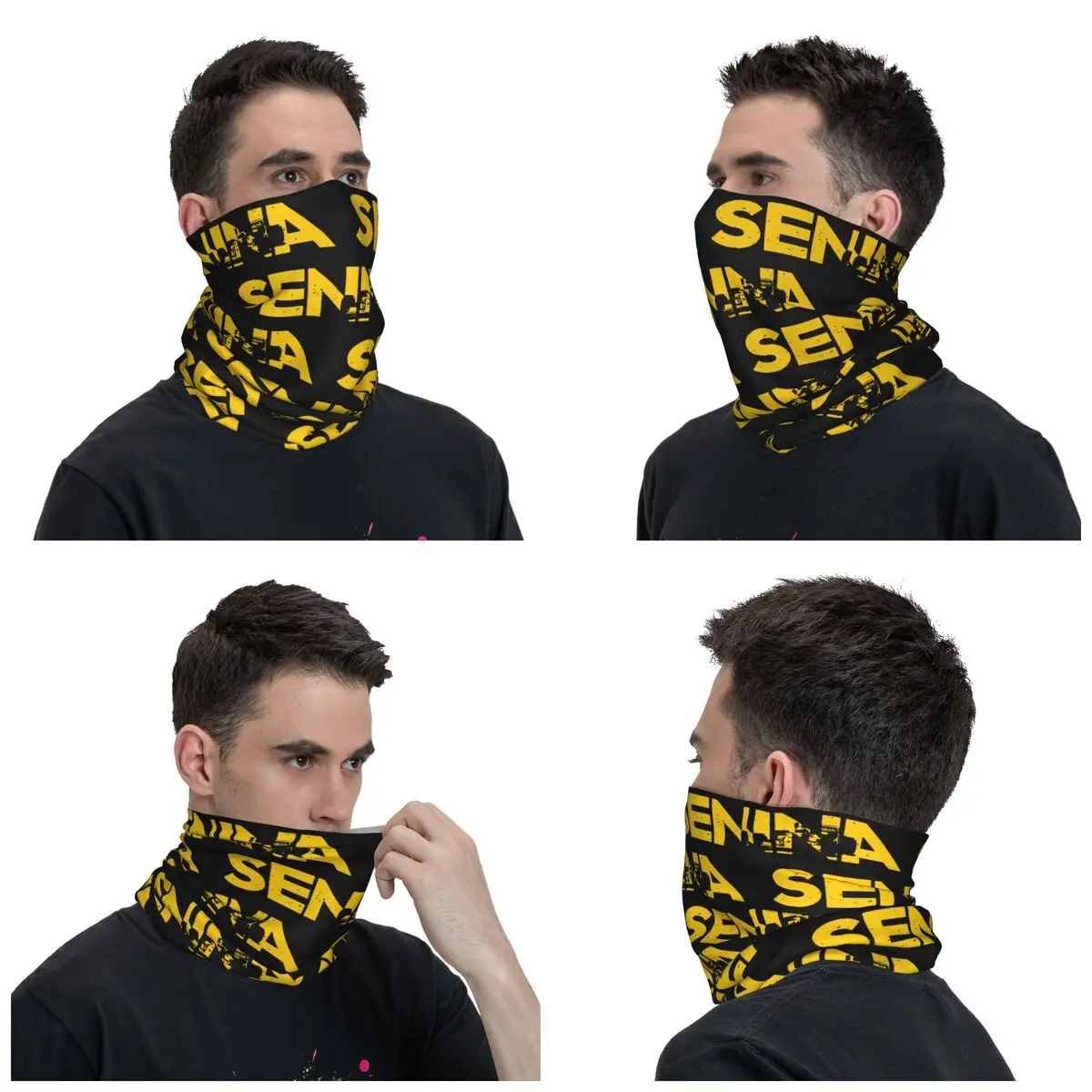 Ayrton Senna Bandana Neck Gaiter Printed Balaclavas Wrap Scarf Multifunctional Cycling Hiking for Men Women Adult Windproof