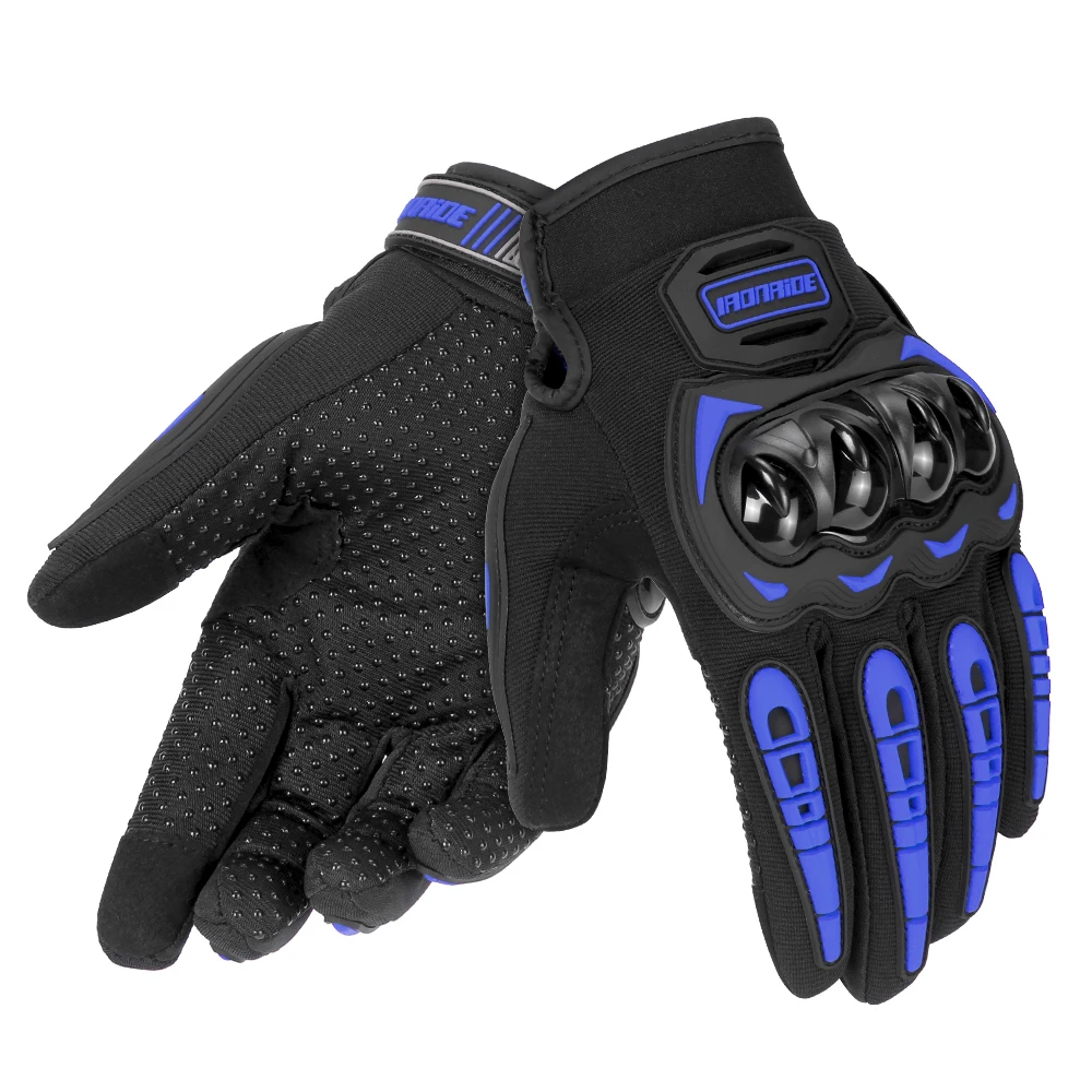 Motorradhandschuhe Tragbarer Moto Motocross Atem Touchscreen Racing Motorrad Fahrrad Schutzausrüstung Sommer Schwarz Blauer Handschuh