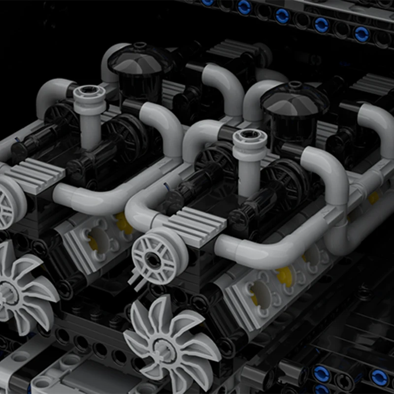 [10035 قطعة] حفارة مجرفة حبلية كهربائية MOC نموذج مخصص مع دلو مرتفع و360 °   دوران