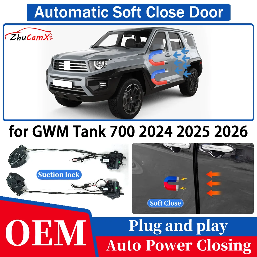 

ZJCGO for GWM Tank 700 2024 2025 2026 OEM Car Automatic Soft Close Door Electric Suction Auto Power Closing System Plug＆play