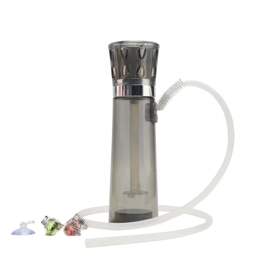 Venta al por mayor, venta al por menor, gran cachimba de plástico de mano, luz LED, gancho antitropico portátil para coche, juego de viaje, caja de Material de silicona