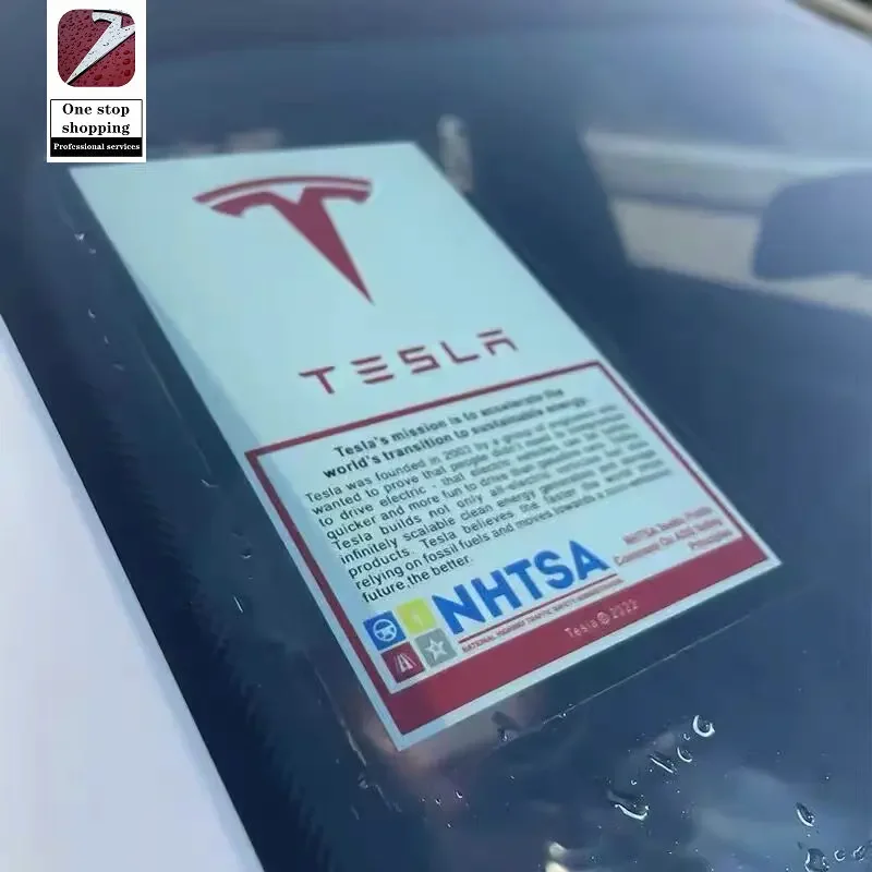 for American Tesla Model 3/Y/X/S windshield car stickers, electrostatic stickers, personalized decorative car stickers