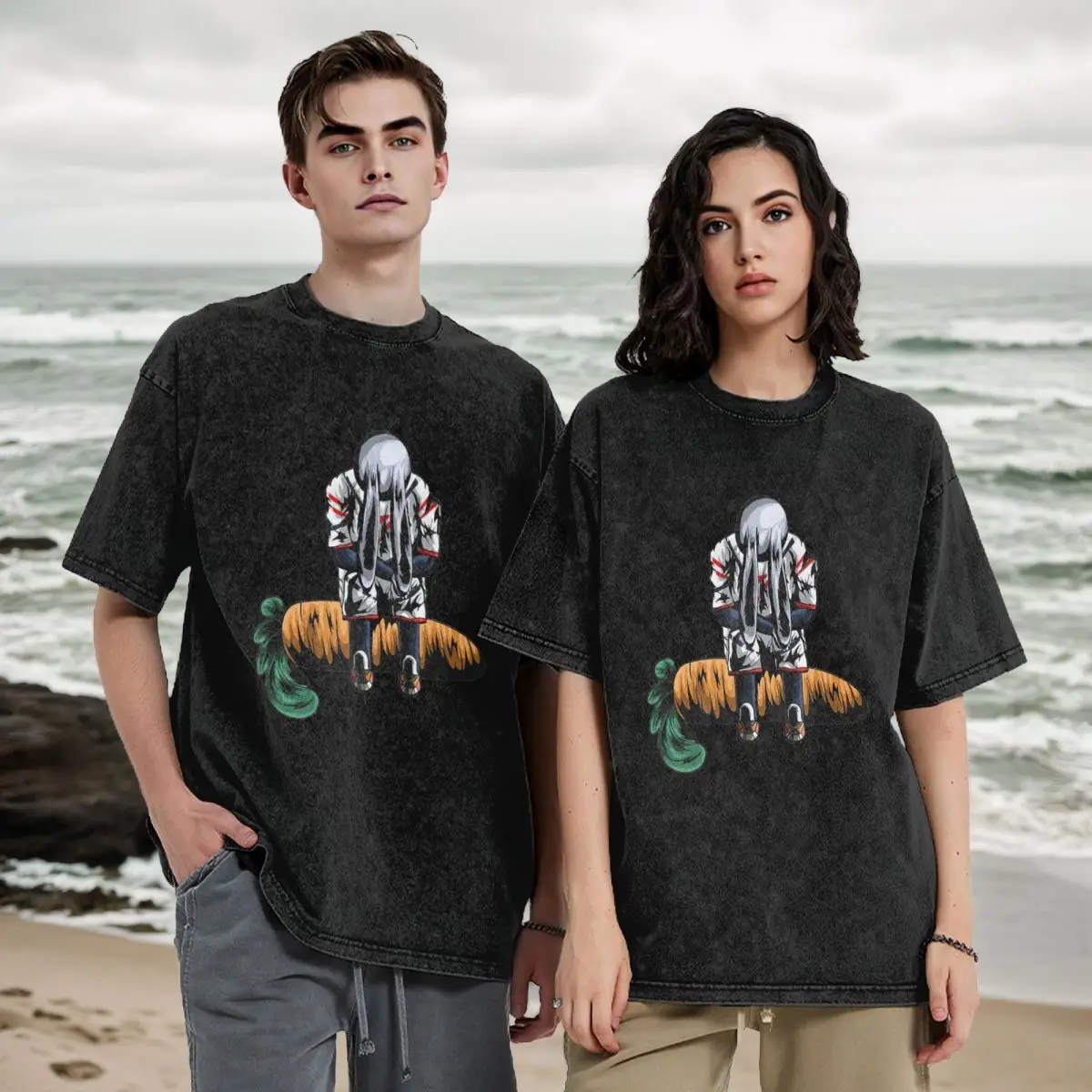 Skeleton Designed Men's Vintage Oversized T-Shirts Skull Graphic Novelty T-Shirts Cotton Oversize Top Tees For Men Women