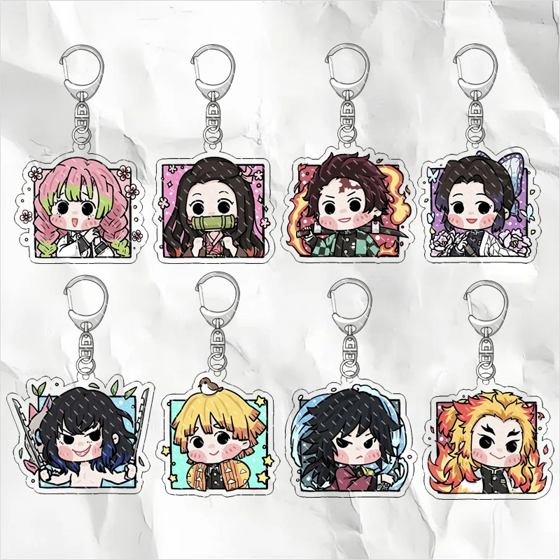 Anime Demon Slayer Ghost Slayer Blade Desktop Stand Decoration Xiao Genshin Impact Keychain My Wife Shanyi Cartoon Character