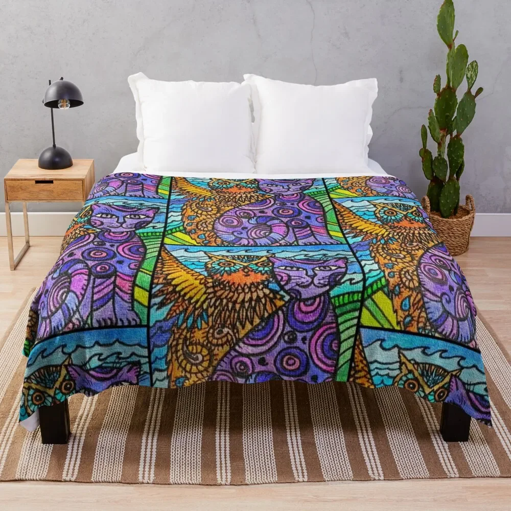 

The Owl and the Pussycat Throw Blanket Travel Comforter Thin Blankets