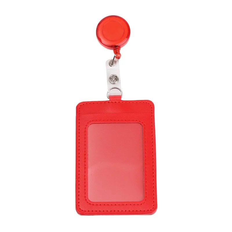 1pc Name ID Tag Cover Pass Arbeits karte Inhaber Ausweis Inhaber Rolle für Mitarbeiter Arbeits erlaubnis Fall Abzeichen Hülle Abdeckung Rolle Clip