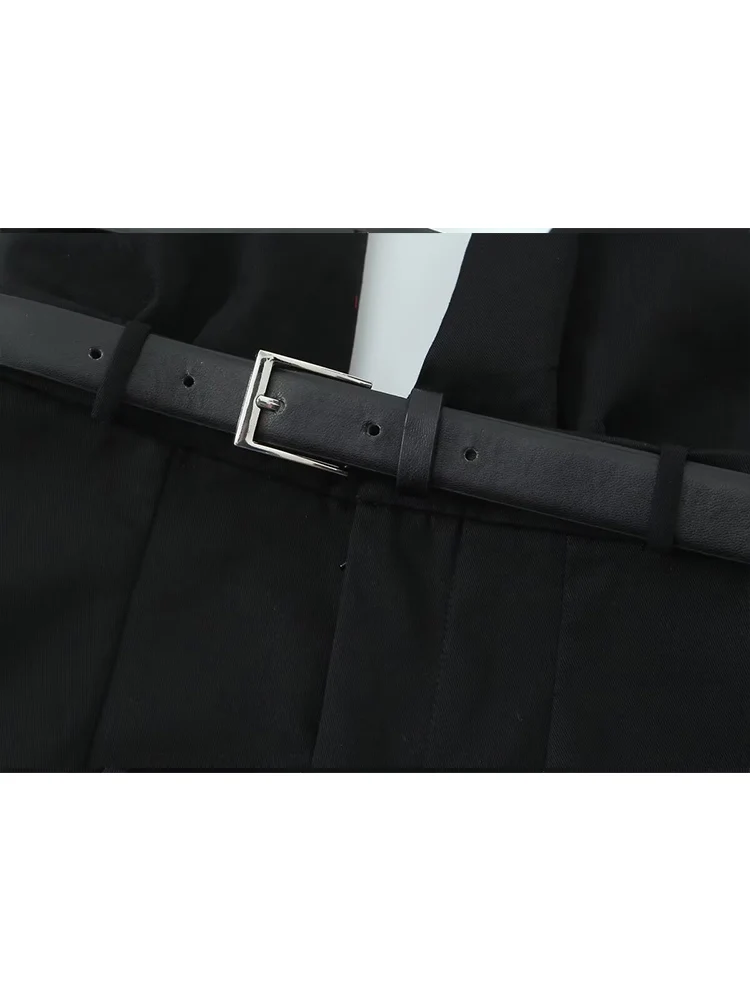 المرأة الرسن الأعلى الدبابات 2025 تنورة جديدة تنحنح مثير عارية الذراعين العميق الخامس الرقبة مع حزام موضة شارع العليا السيدات ملابس للحفلات #4