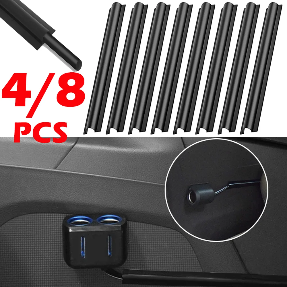 

4/8Pcs Car Interior Cable Line Sleeve High-quality Protable Organizer Hidden Wire Cover Data Protector Clip Auto Accessories