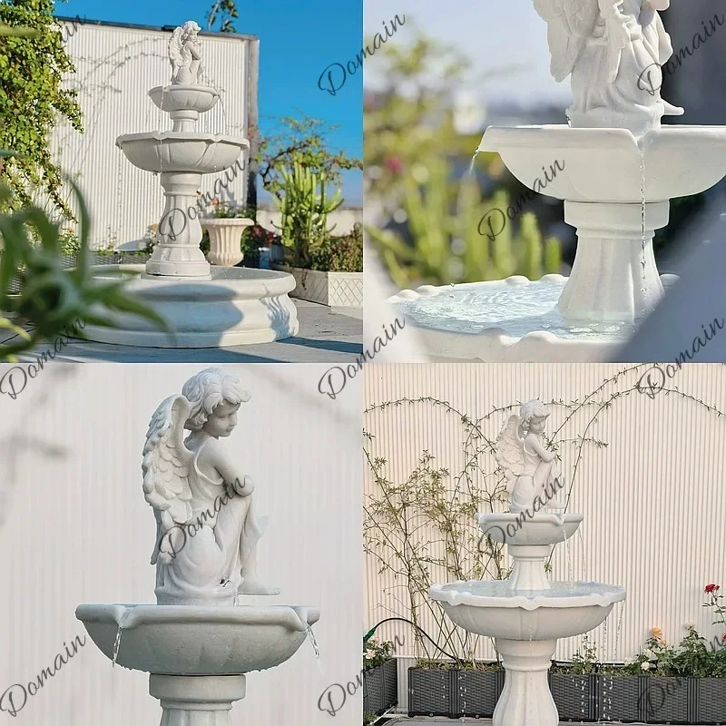 Uu European Style Flowing Fountain, Large Outdoor Courtyard, Villa Garden Decoration