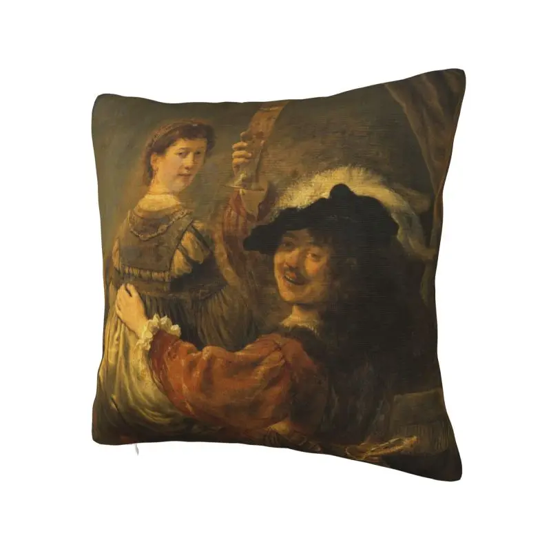 Custom Rembrandt Van Rijn The Prodigal Son In The Brothel Nordic Throw Pillow Cover Home Decor Car Cushion