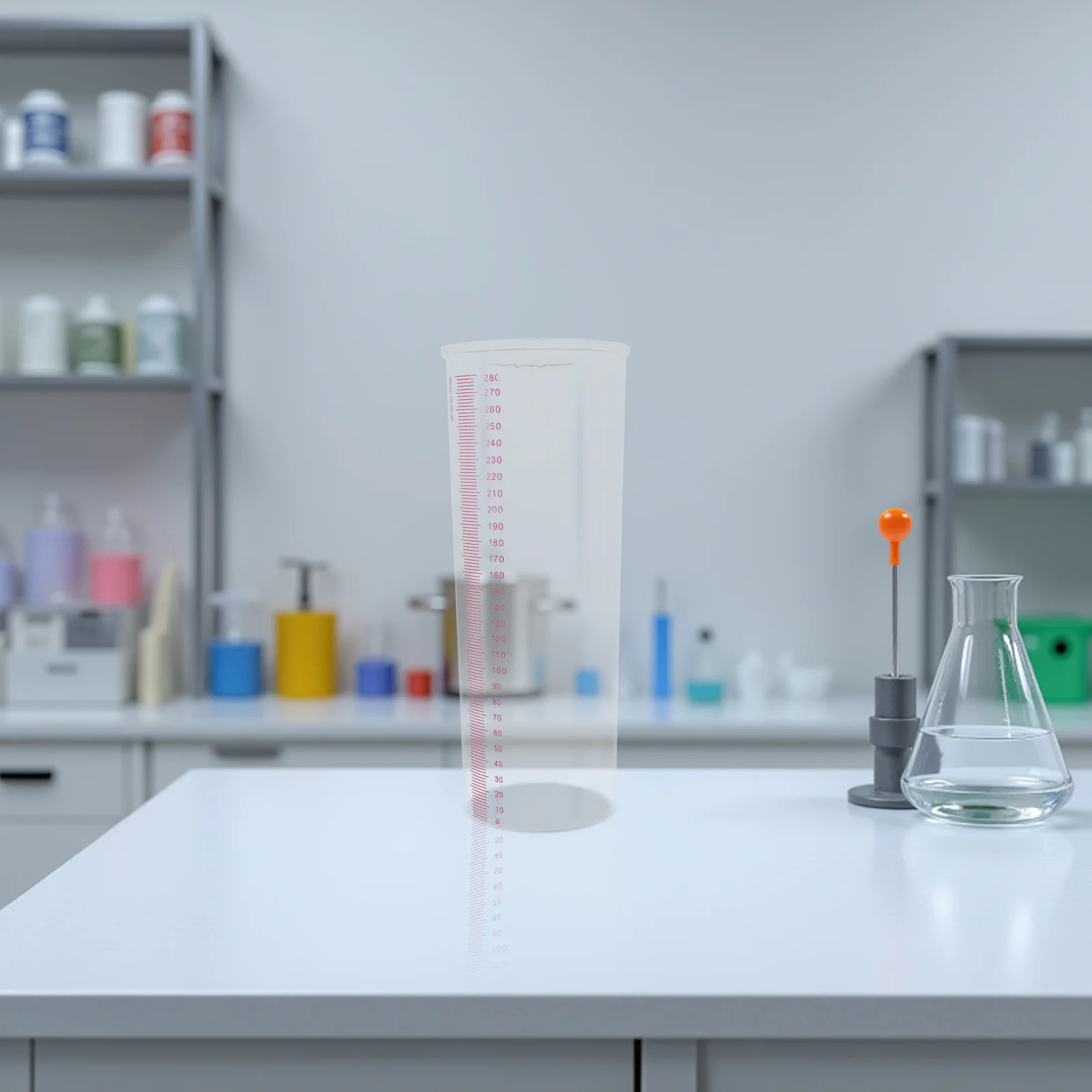 

Transparent Reagent Bottle Clear Plastic Tube Container For Outdoor Rain Gauge Physics Experiment School Measurement