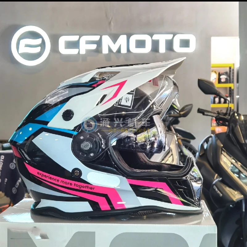 

2025 For CFMOTO CF 650MT 800MT Motorcycle Helmet Men Full Face Double Lens Off-road Racing Helmet Capacete Cascos Para Moto DOT