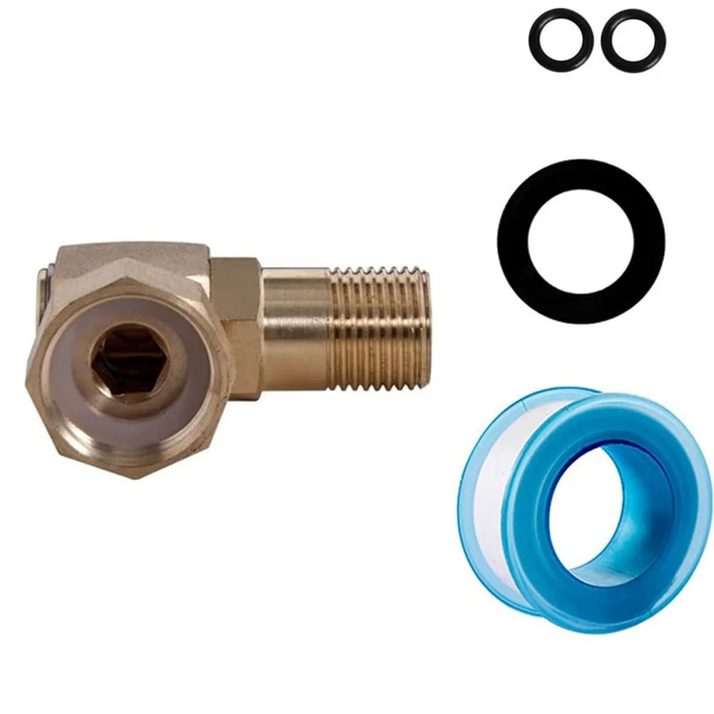 Swivel Hose Fitting Kit Brass for Garden Hose Irrigation Includes Rotary Elbow Sealing Tape Washer and O Rings