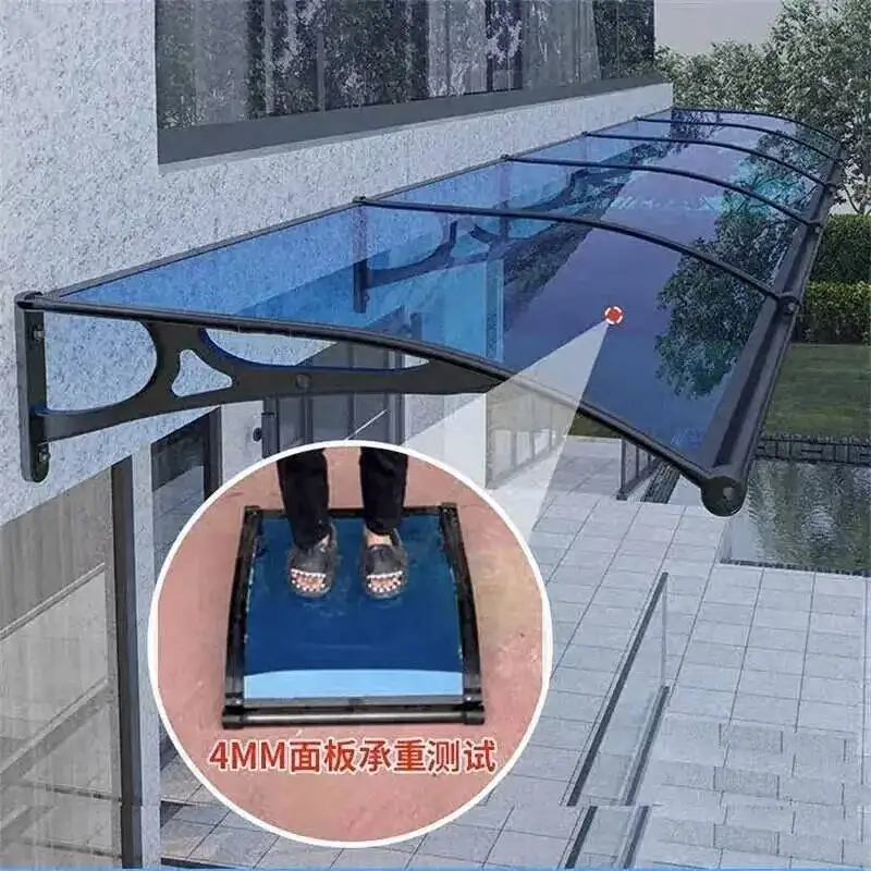Aluminum Alloy Canopy with Large Sink Home Window Balcony Courtyard Eave Outdoor Thickened 4mm Endurance Board Sunshade Awning P