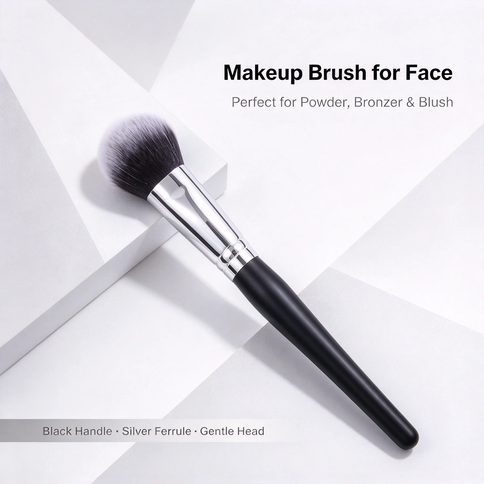 1PCS Blush Brush,Ideal for Loose Powder, Bronzer,Blush,Setting Powder,Professional Face Beauty Tool for Makeup Application
