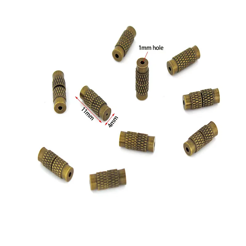 20Pcs Brass Fasteners Clips End Caps Buckles Closed Beading Screw Clasps for DIY Bracelet Necklace Connectors Jewelry Making