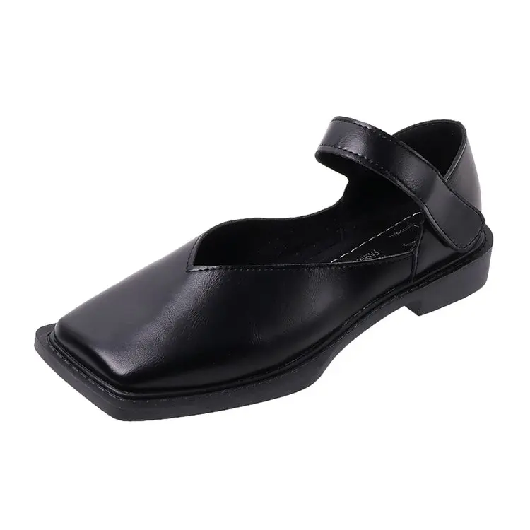 2024 summer fashion square head comfortable shallow mouth casual women\'s Flats single shoes