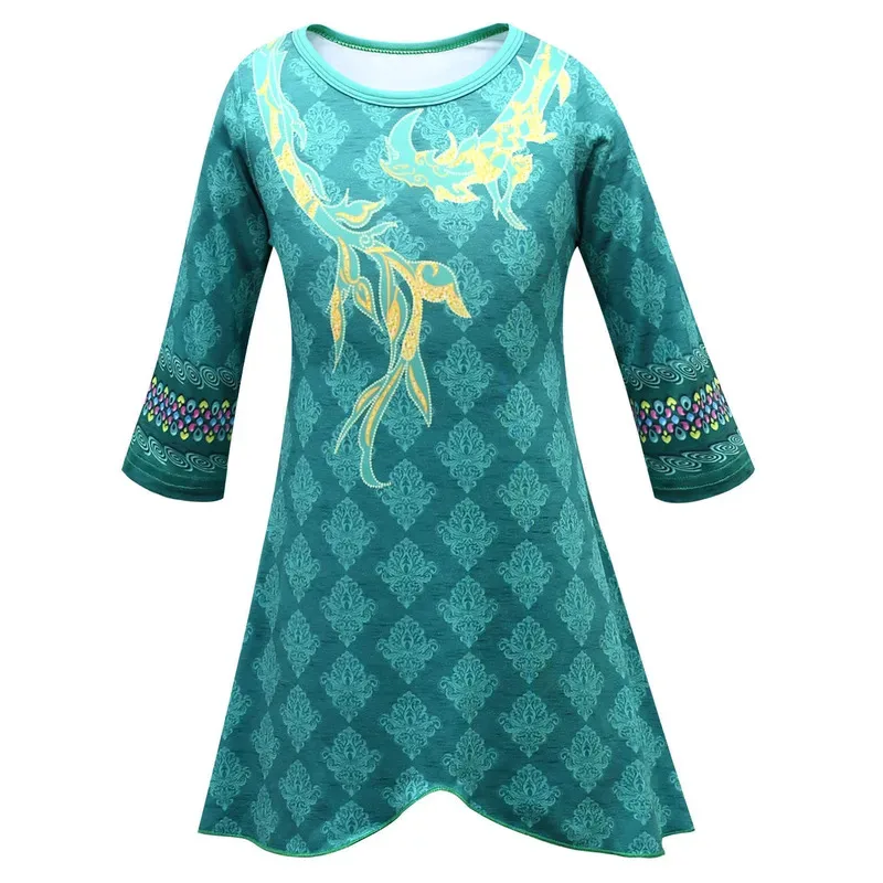 l2025l أزياء الهالوين للهالوين فيلم رايا والتنين الأخير للأطفال أزياء تنكرية للفتيات رايا سروال فستان أداء الأطفال