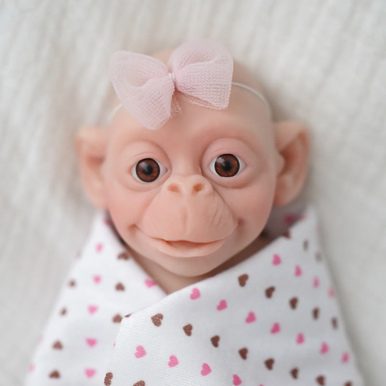 

7 "микропреми, силиконовая обезьяна для всего тела, детская реалистичная мини-кукла реборн, сюрприз, детский антистресс