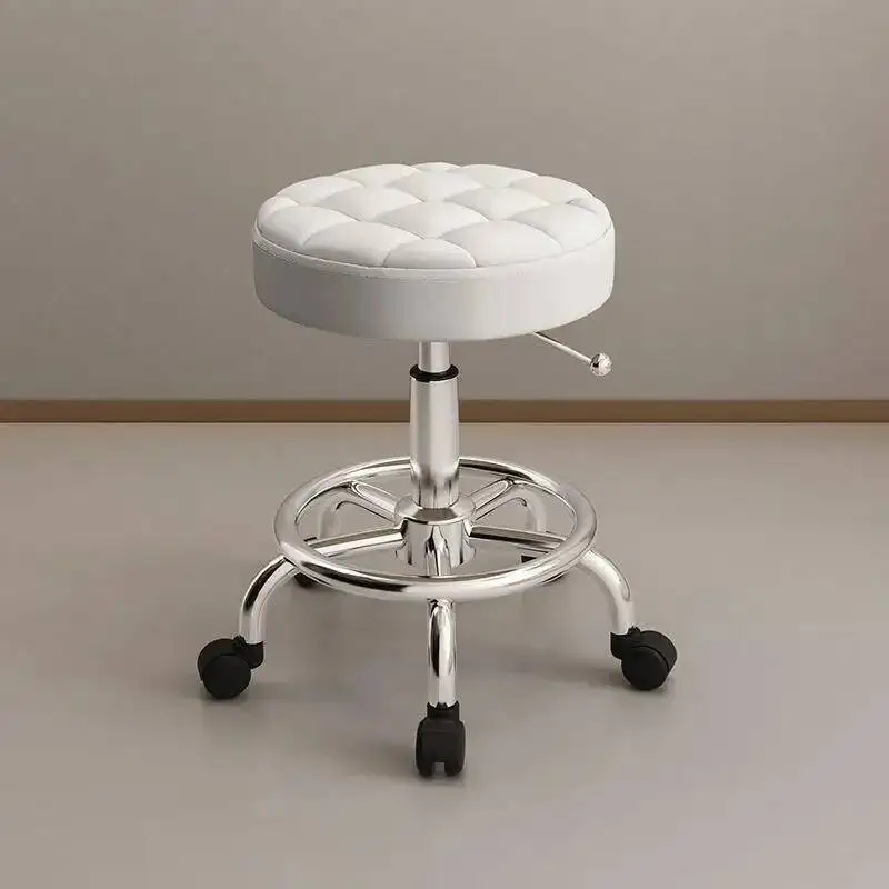 

Hairdressing Backrest Recliner Chair Rolling Simple Aesthetic Rotating Barber Chair Portable Mocho Cadeira Barber Equipment