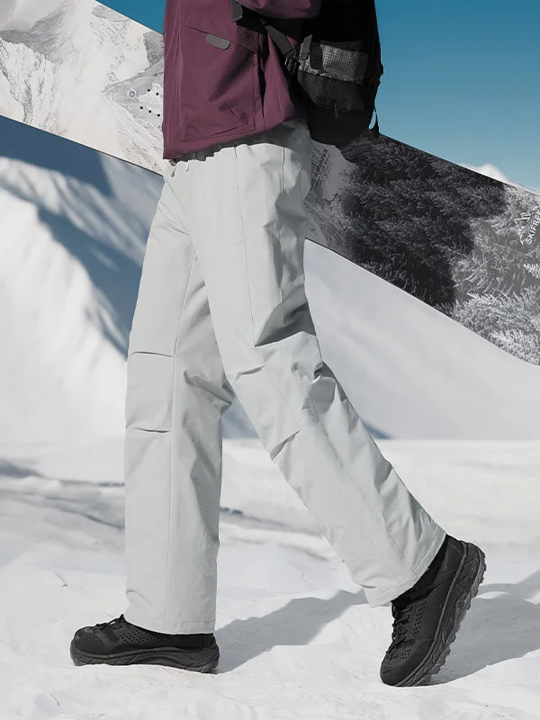 

Men's Outdoor Casual Du down Pants Windproof Waterproof Warm Straight Leg Long Trousers Faionable Urban Sle Youthful