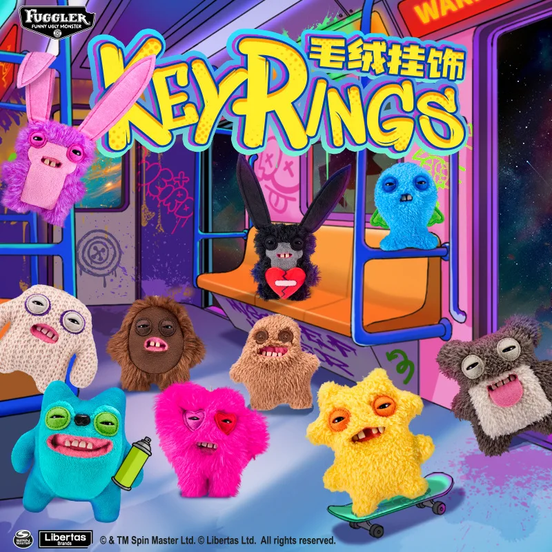 

Fuggler Kawaii Plushies Cute Tooth Monster Pendant Funk Tooth Treasure Ugly Cute Funny Tooth Doll Bag Keychain Holiday Gifts