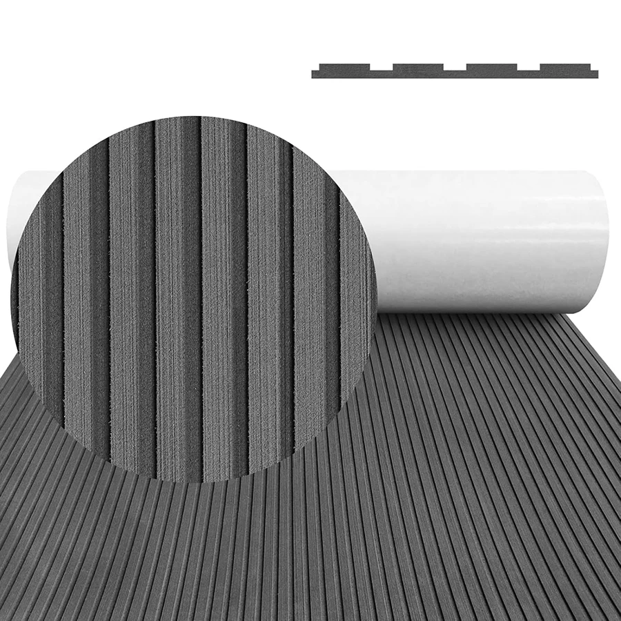 Jon Boat Flooring EVA Foam Decking 94x17.7 inch Non-Slip Self-Adhesive Boat Deck Carpet Mat Rolls for Kayak Yacht Motorboat