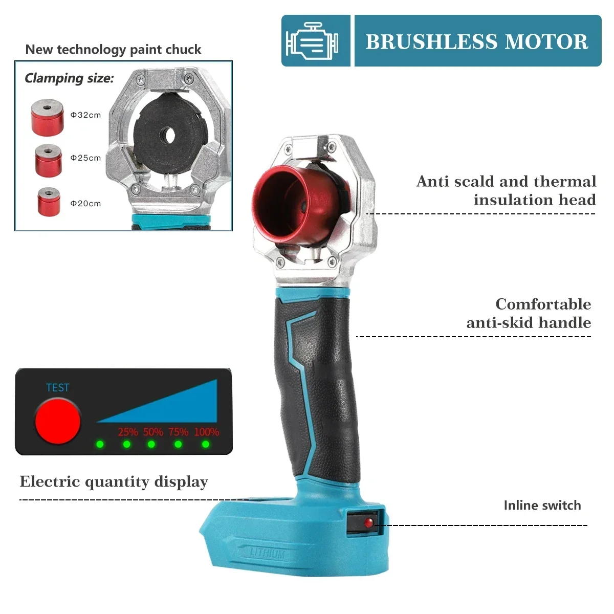 Máquina de derretimento quente recarregável sem fio ppr tubo de água melter máquina de solda de plástico com cabeças de substituição para bateria de 18v
