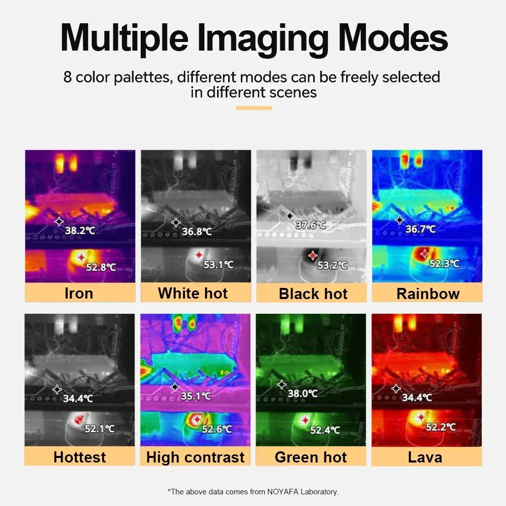 Cámara termográfica infrarroja NOYAFA NF-526E 256x192 25HZ termómetro de prueba portátil Industrial de alta sensibilidad para reparación