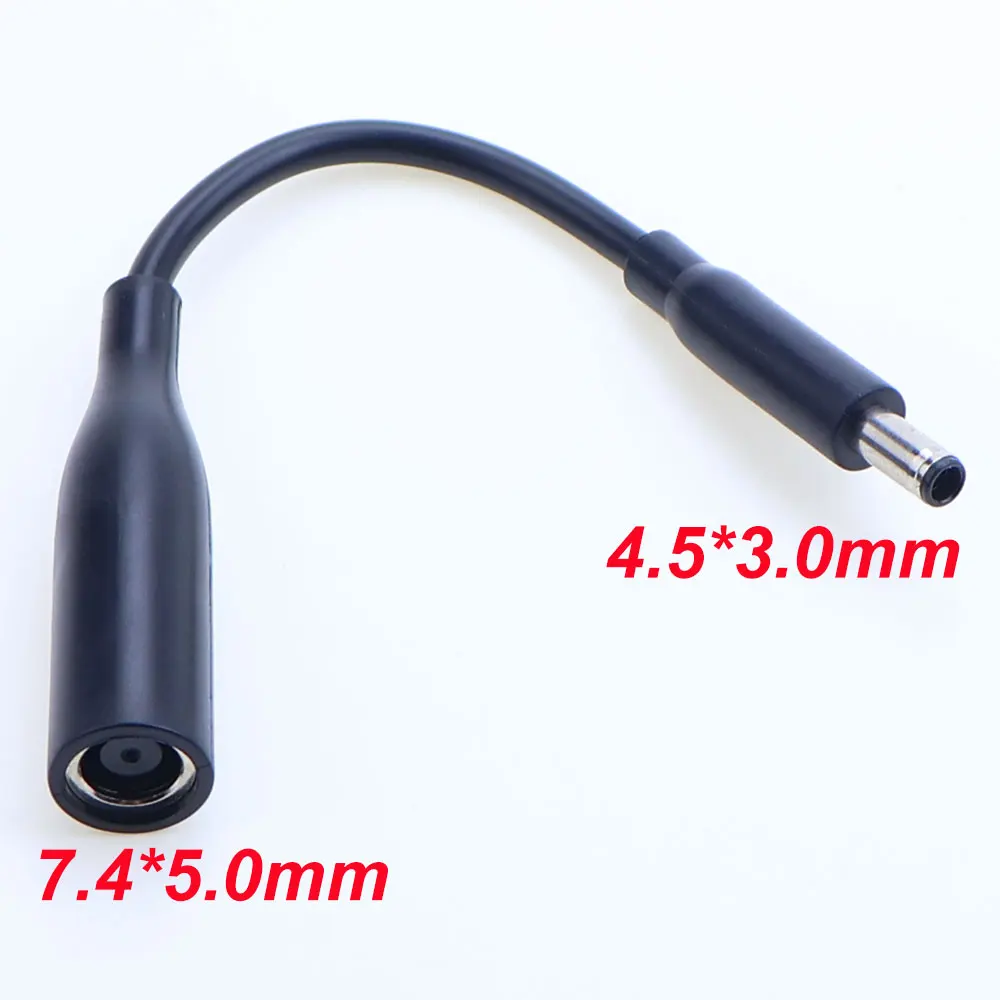DC Power Cord Charger Laptop Adapter Cable 7.4*5.0mm Female to 4.5*3.0mm Male Central Pin Male Plug Connector For Dell Laptop