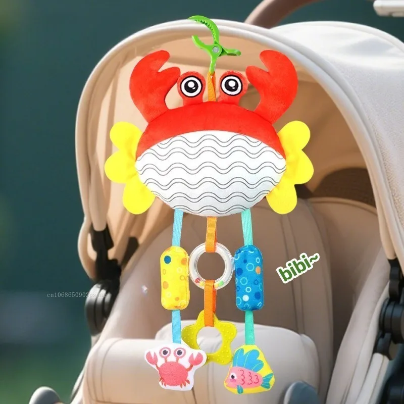 Comfort Passeggino Giocattoli Musica morbida Peluche Attività Culla Appesa Sonaglio Giocattoli Coulisse Ciondolo cartone animato per i più piccoli Ragazzi Ragazze 2025