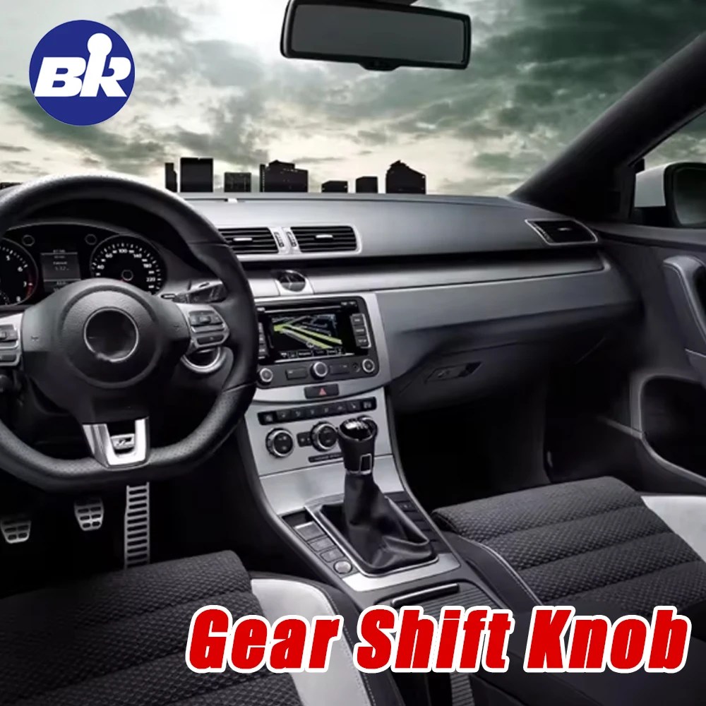 High-Quality Car Accessories For Volkswagen VW Universal Polo Golf Jetta 5 6 Speed Gear Shift Knob Leather Lever Stick Interior