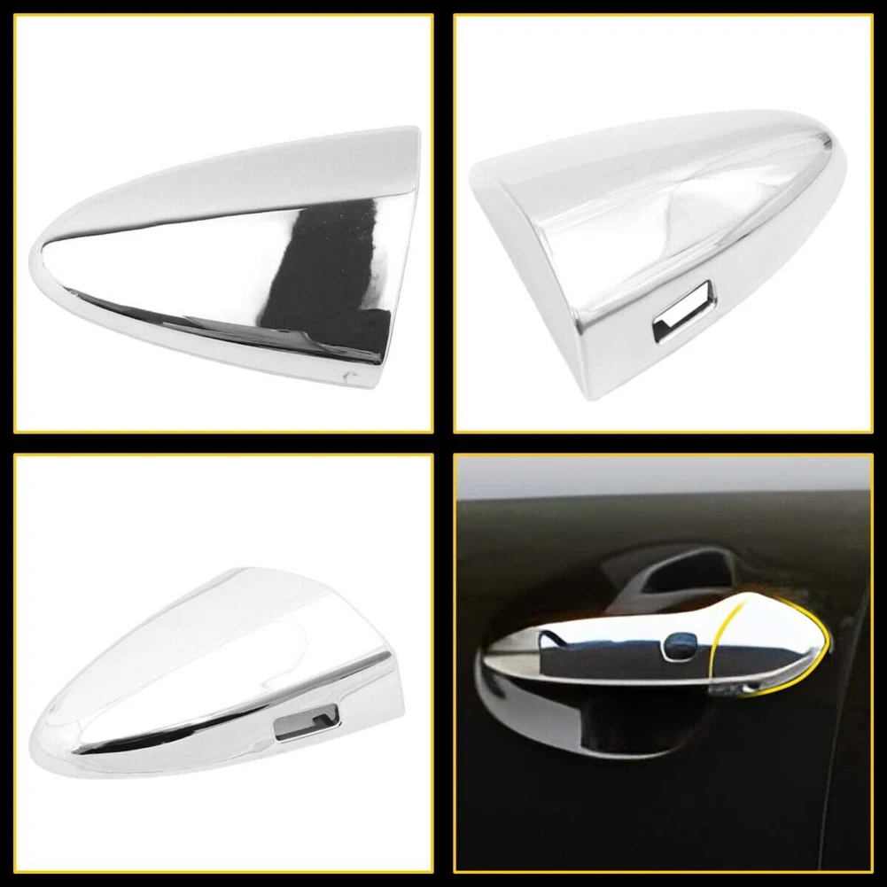 Car Door Handle Cover Cap Chrome Plated Door Lock Bezel Trim Compatible For 2007-2012 ES350 2008-2014 LS600H 69218-33010