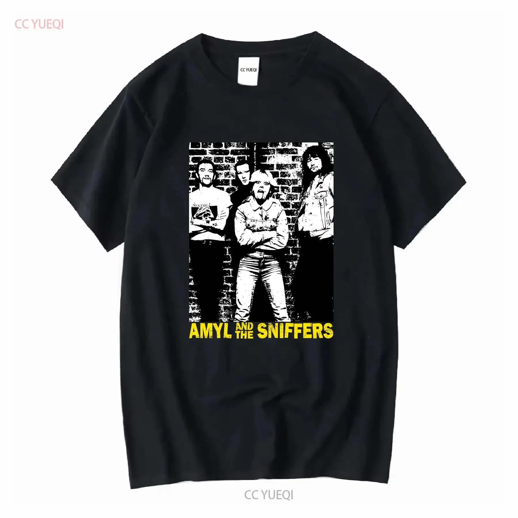 Customization Shirt Vintage Amyl And The Sniffers Black Cotton T Shirt H54846 Long Or Short Sleeves Vintage Washed Versatile Str