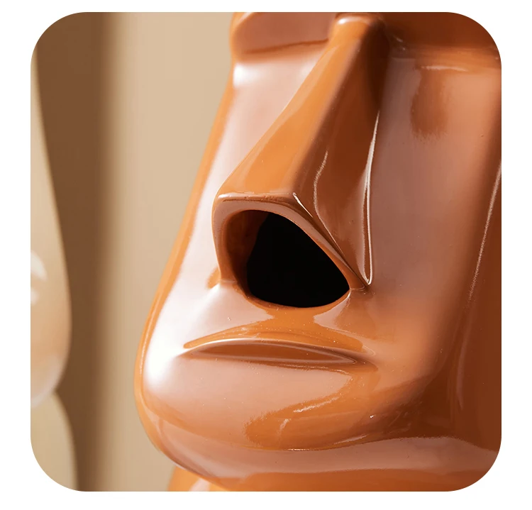 Resurrection Island Moai Stone Figure Design Paper Towel Box Creative Suction Box Living Room Table Decoration Tissue Boxes ZC88