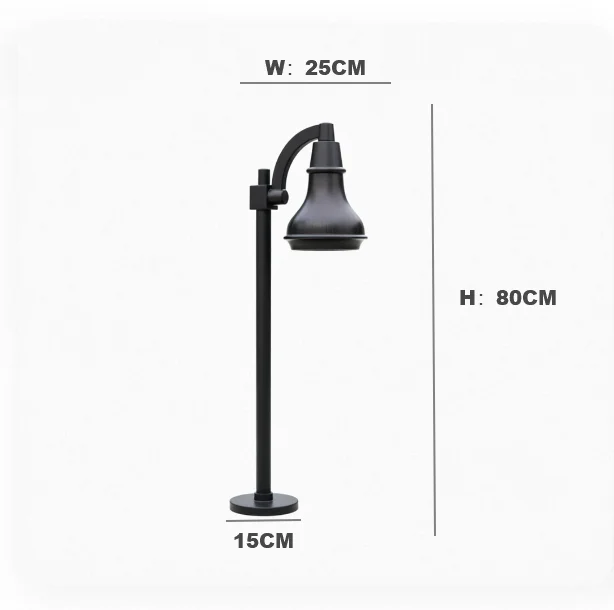 European-Style LED Horn-Shaped Lawn Lights Outdoor Pole-Mounted Metal Grass-Edge Lighting for Courtyard Road Garden 111-240V