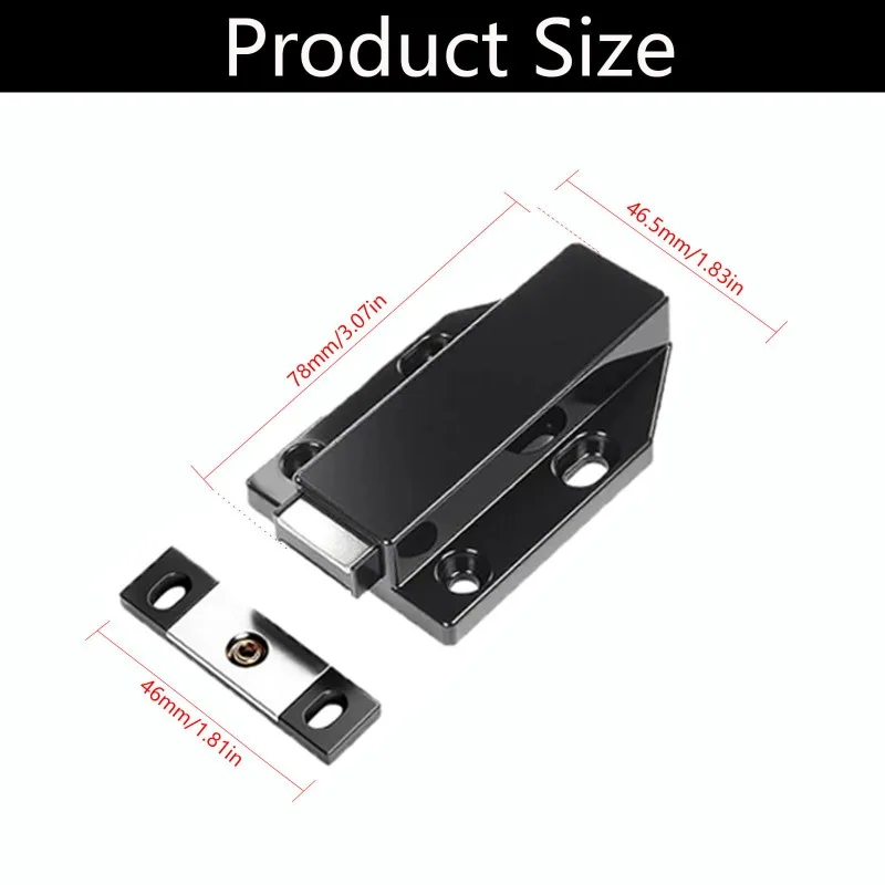 4 Packs Magnetic Push To Open Latches Heavy Duty Touch Latch Catch Cabinet Door Hardware Touch Pressure Release Latch for Drawer