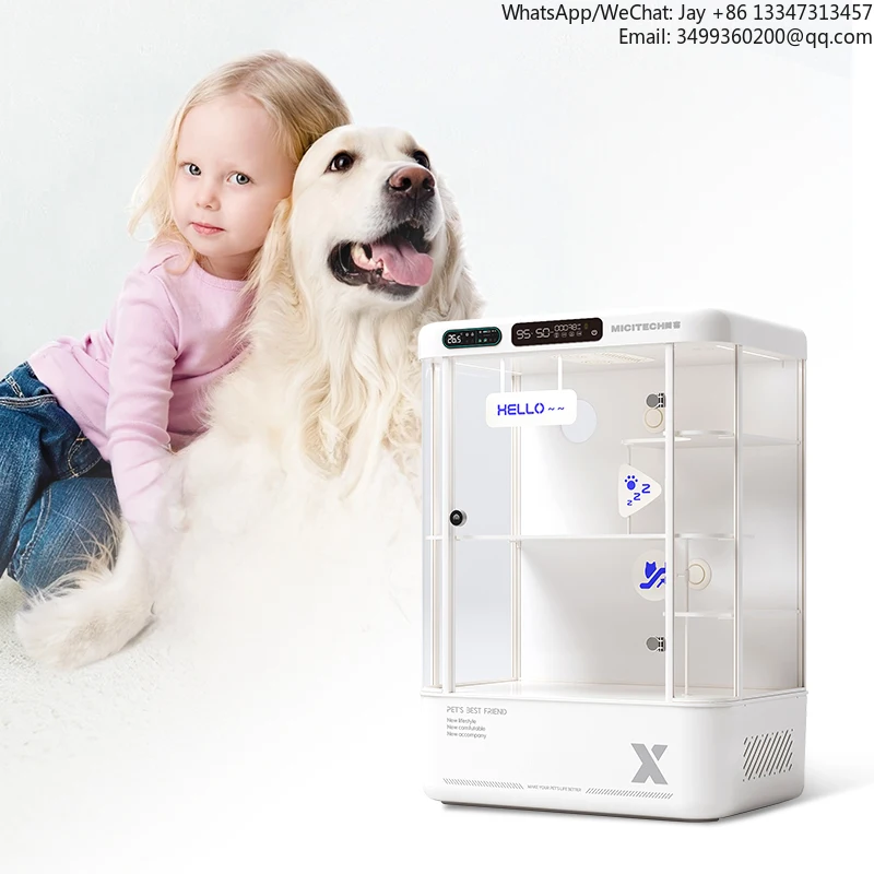 

MICITECH Pet Cage Carrier Thermostatic Warm Air System Clinic Hospital Use Rabbit Cage Cat House Dog Accessories Dog Kennel