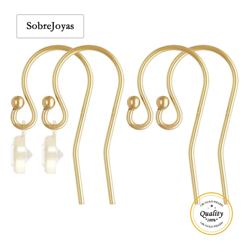 

14 К позолоченный провод для ушей с шариковым концом 12 мм x 20 мм (0,66 мм) для серег ручной работы «сделай сам», аксессуары для изготовления ювелирных изделий, серьги-капли