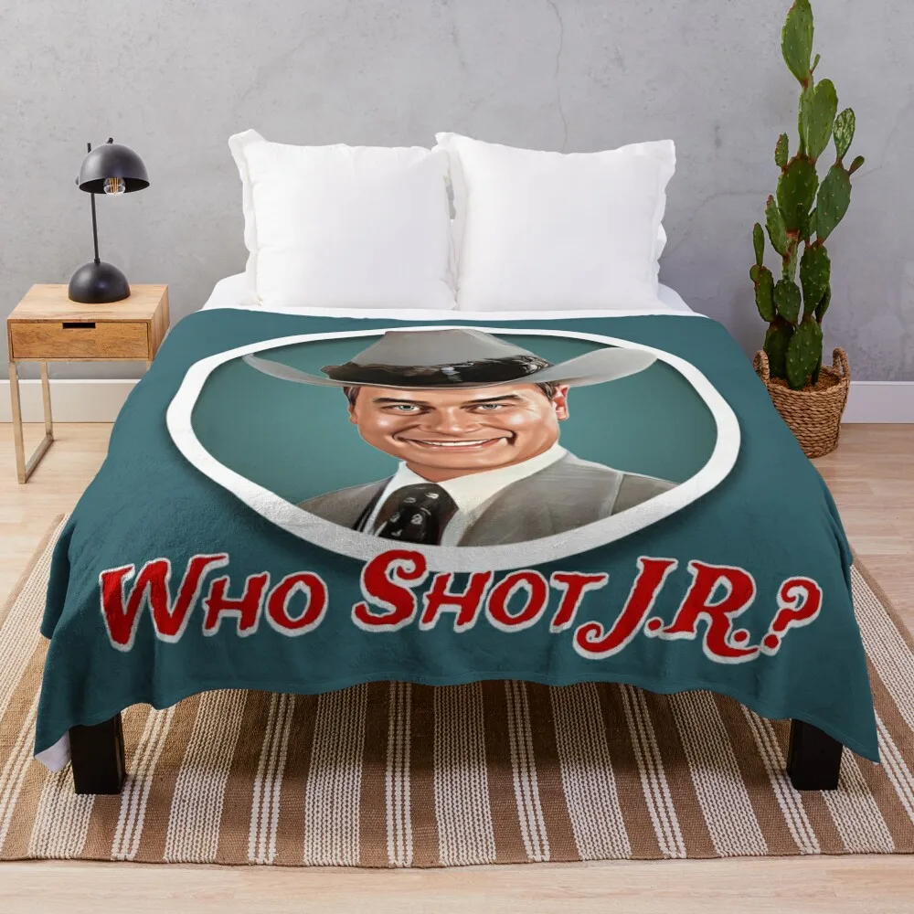 

Who Shot JR Throw Blanket Flannel Fabric Softest Quilt Blankets