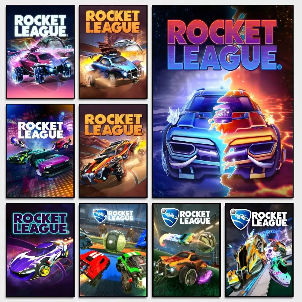 Rocket League Game Classic Vintage Posters Decoracion Painting Wall Art White Kraft Paper Kawaii Room Decor